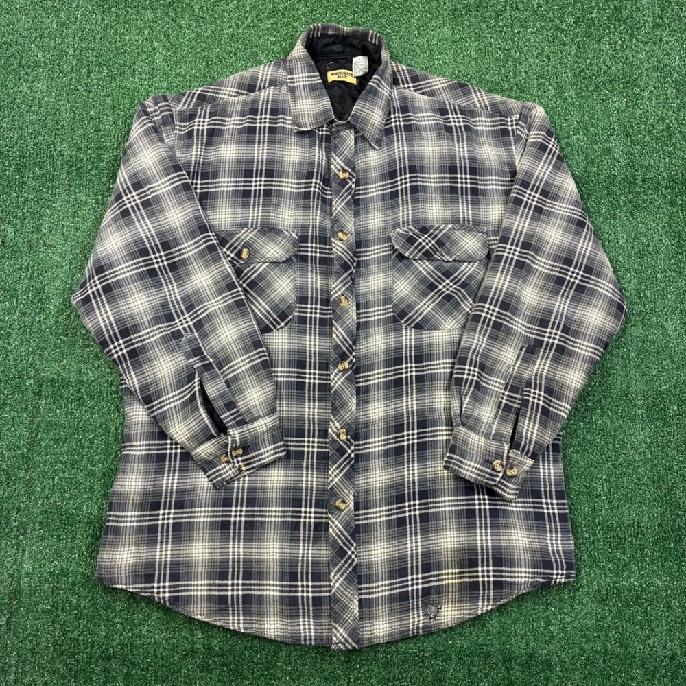Vintage Northwest Plaid Quilted Flannel Shirt